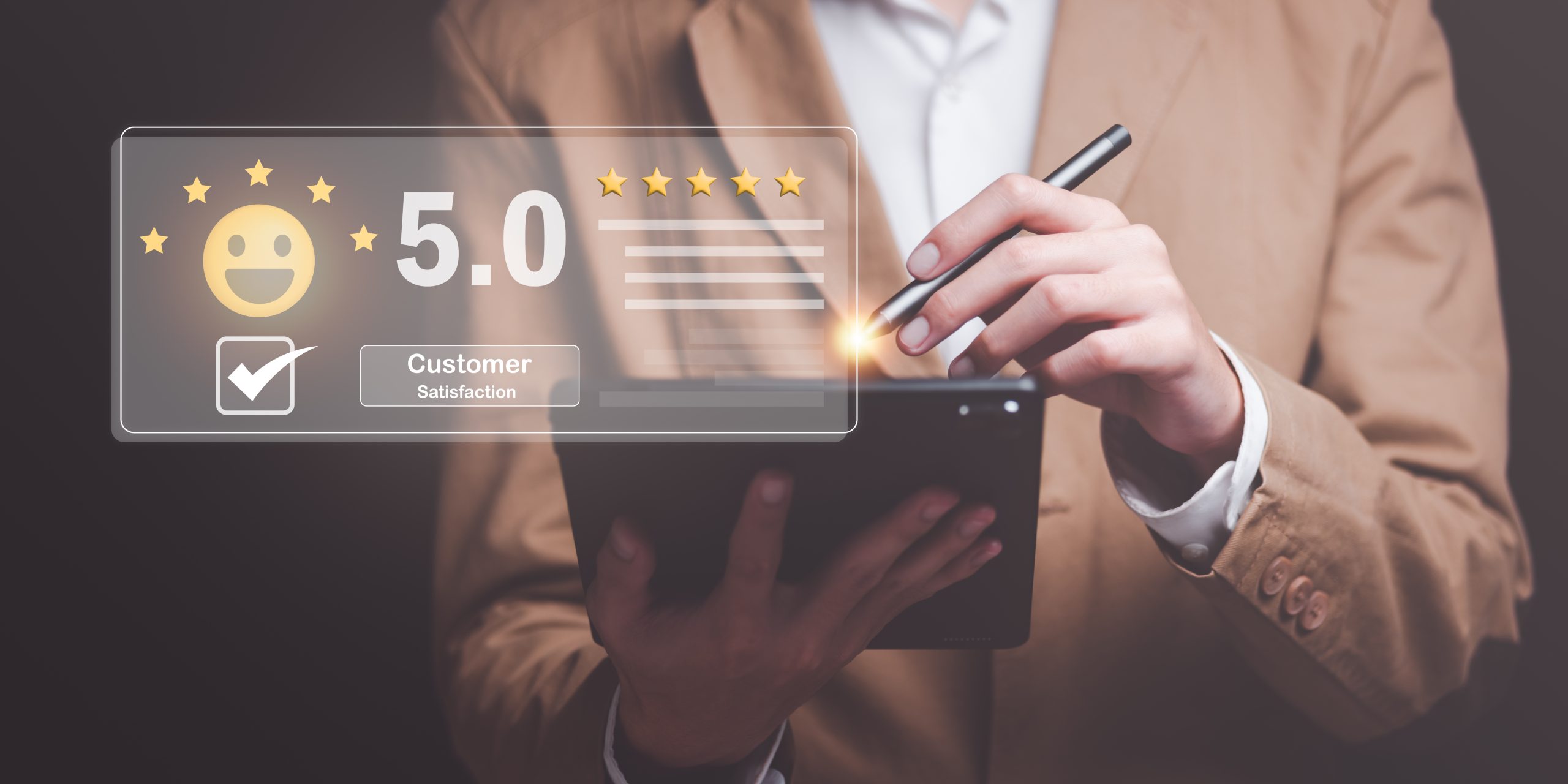 Male consumers rate their satisfaction ,rate and review them online ,evaluation business success ,Customer Experience Survey Concepts ,Guaranteed by customers online ,Online ratings and reviews